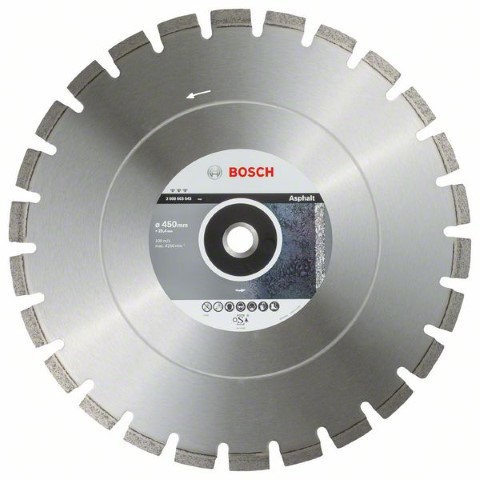 BOSCH DIAMOND CUTTING DISC BEST FOR ASPHALT 450 MM X 25.4 MM